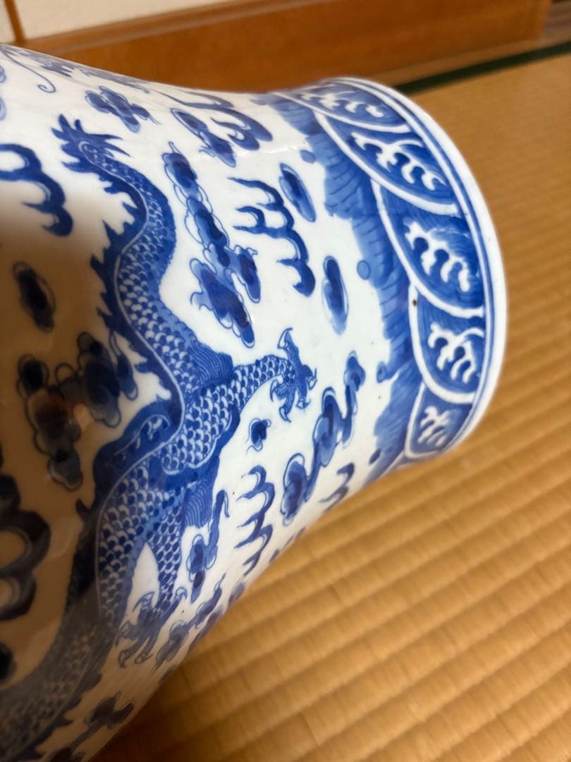 壺　置物　龍　大壺