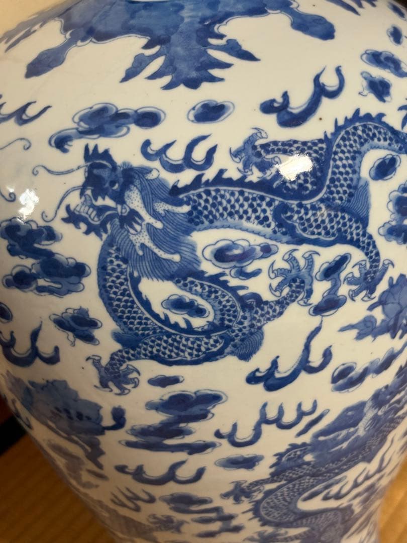 壺　置物　龍　大壺