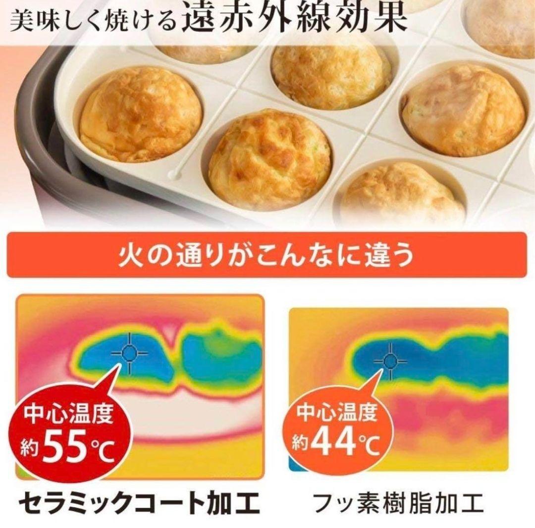 新品 未使用 ricopa ホットプレート　たこ焼き器 アッシュブルー