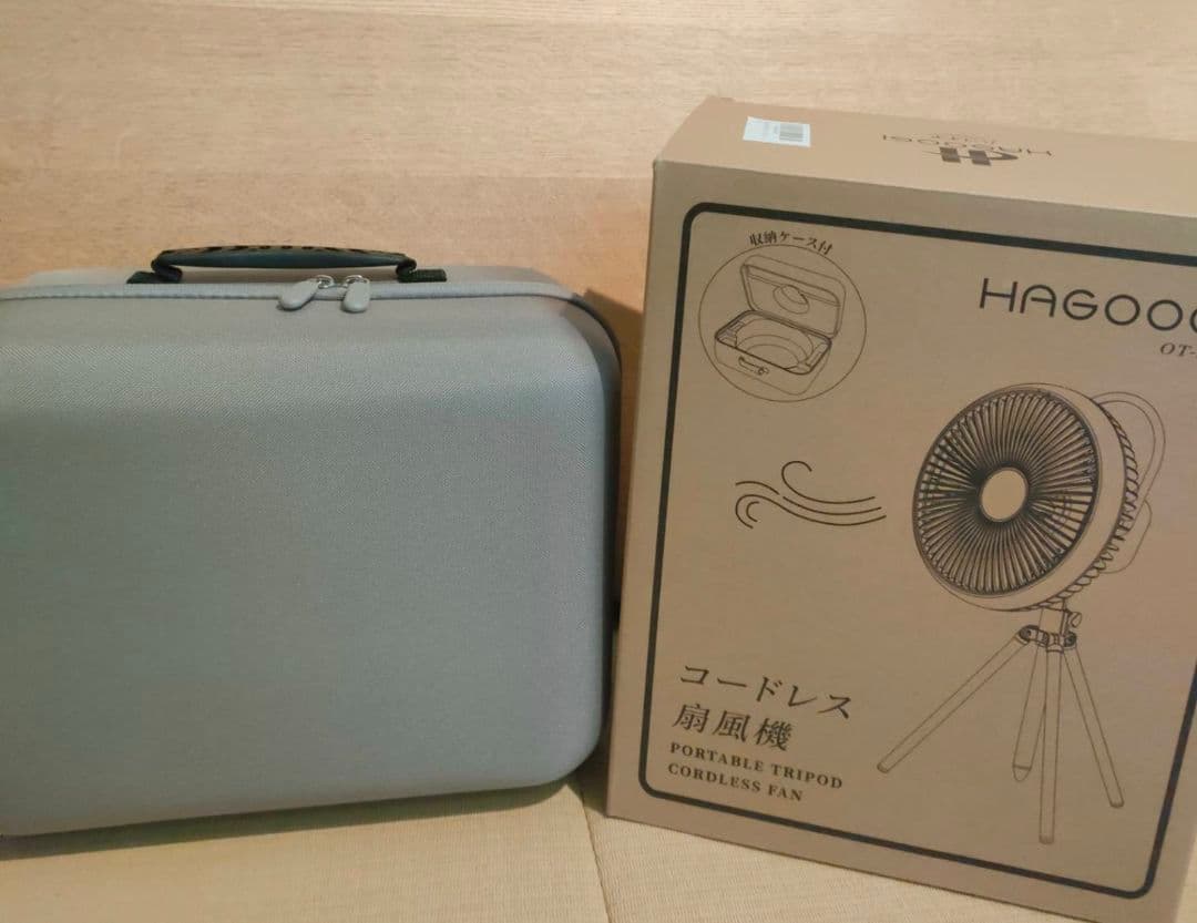 扇風機 コードレス 自動首振り キャンプ リモコン LEDライト付 静音 白