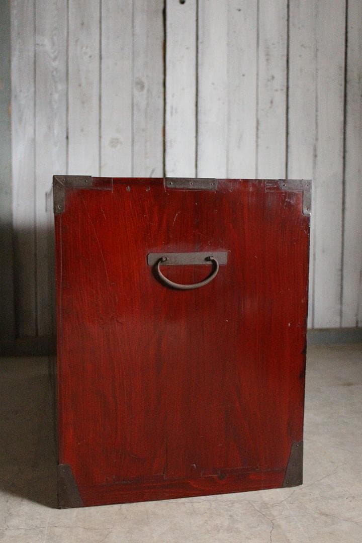 綺麗な丸金具庄内箪笥　2段　タンス　収納　古家具　古民家　時代家具