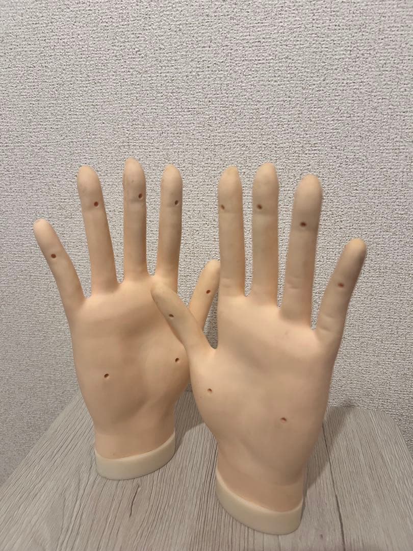 【JNEC認定モデルハンド】　両手　練習用　専用チップ付