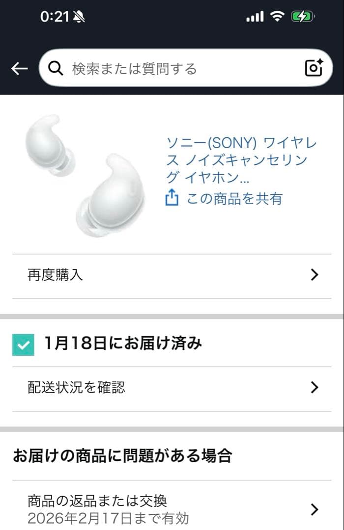 SONY LinkBuds Fit ケース　左耳イヤホン　WF-LS910N