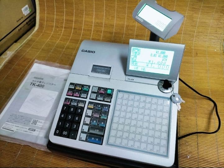 カシオレジスター　TK-400　設定込み　PC連携　ロゴ可能　418888