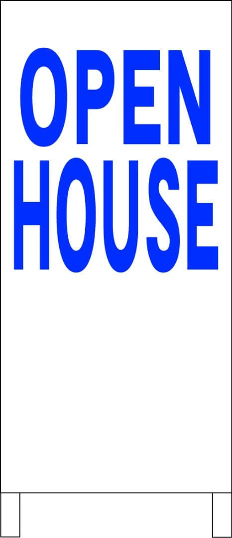 シンプルＡ型看板「OPEN HOUSE（青）」【不動産】全長１ｍ
