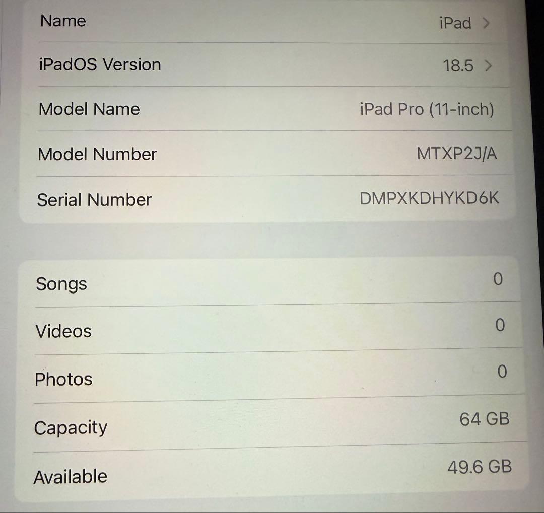 P*o様 iPad Pro 11インチ WiFi 64GB シルバー