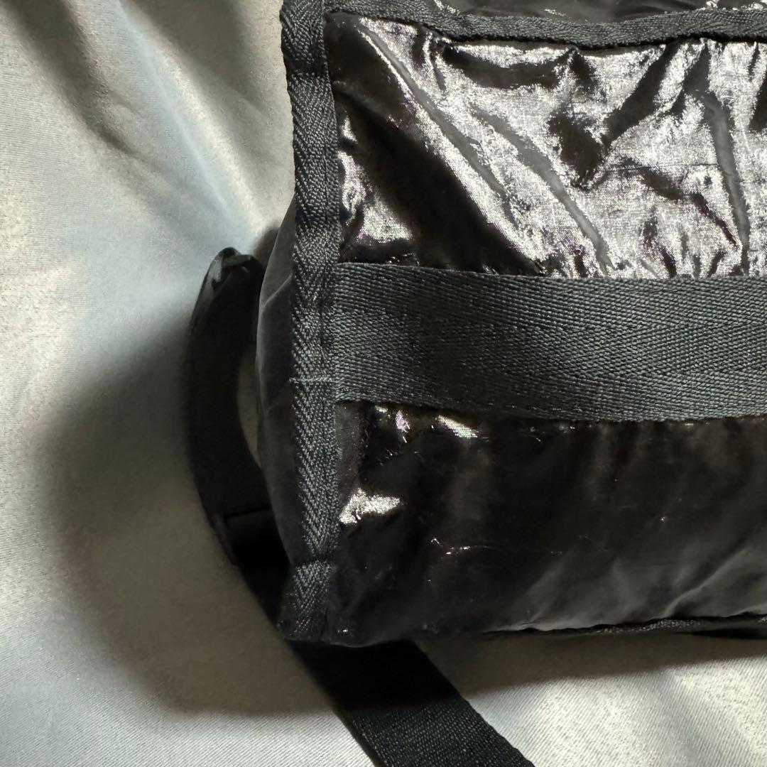 美品　LeSportsac 2way ブラック ナイロン ボストンバッグ　大容量