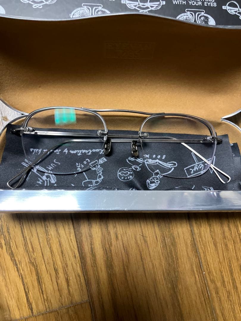 EYEVAN 7285 No.790メガネ シルバー ケース付き