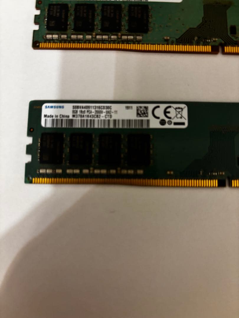 中古　Samsung DDR4 8GB×2 合計16GB 2400MHz メモリ