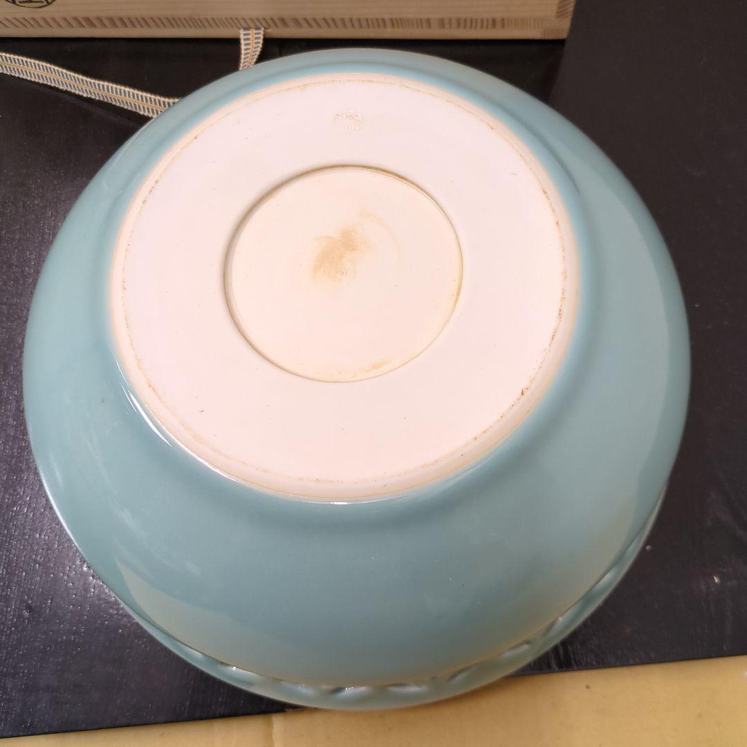 平水指　手塚祥堂作　青磁割蓋　水指　茶道具　茶道　木箱　在銘