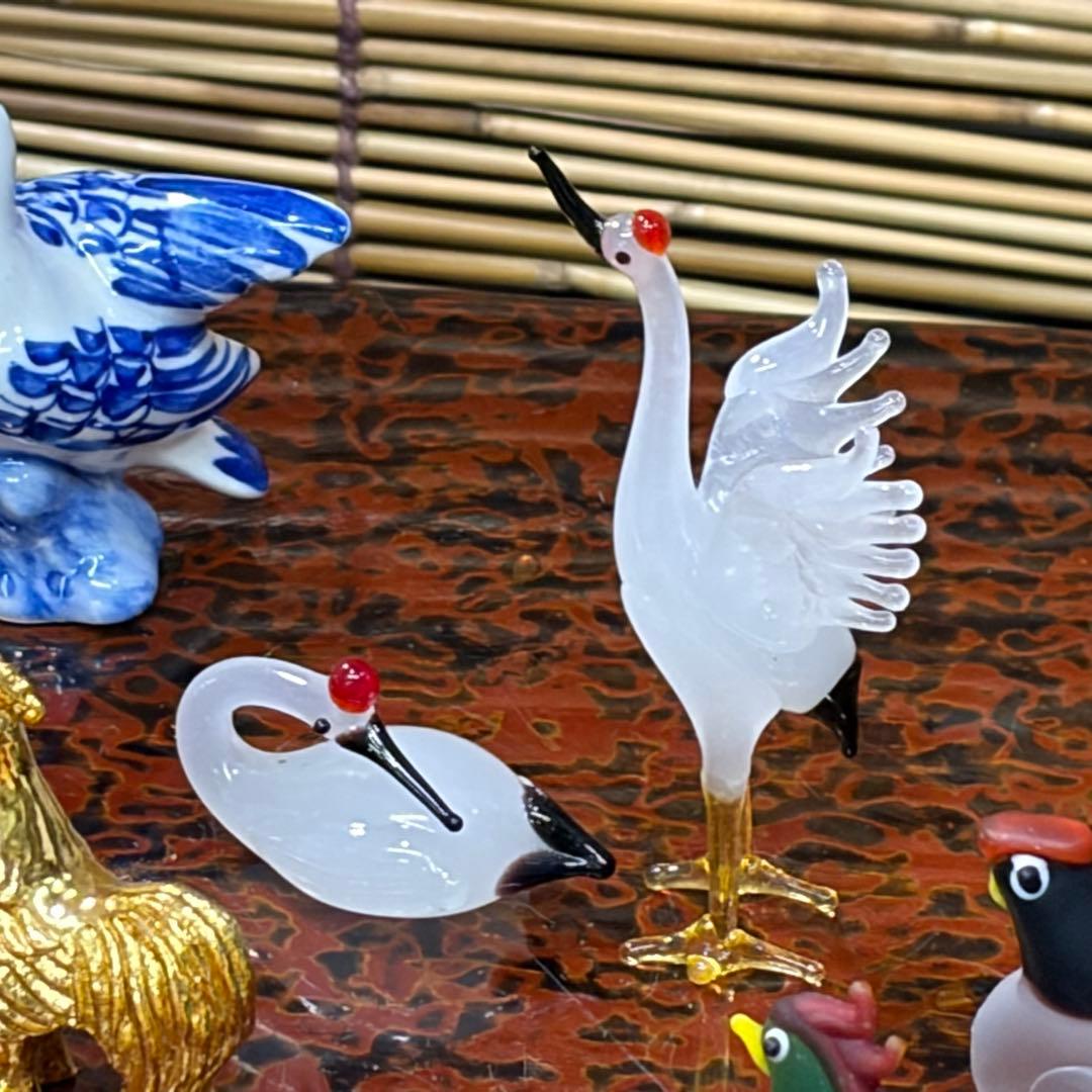 鳥の置物セット（ガラス・陶器.金属製） ２０匹 可愛い めちゃくちゃ激安