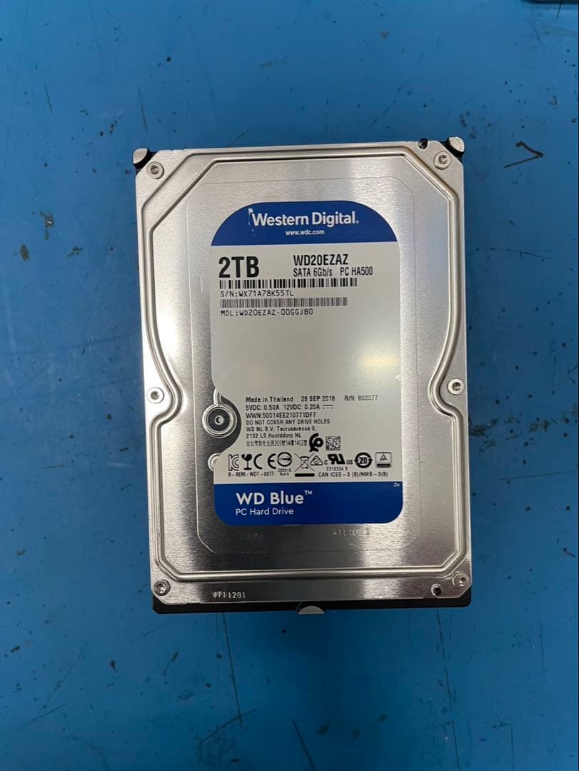 WESTERN DIGITAL 2TB HDD 5個セット WD BLUE