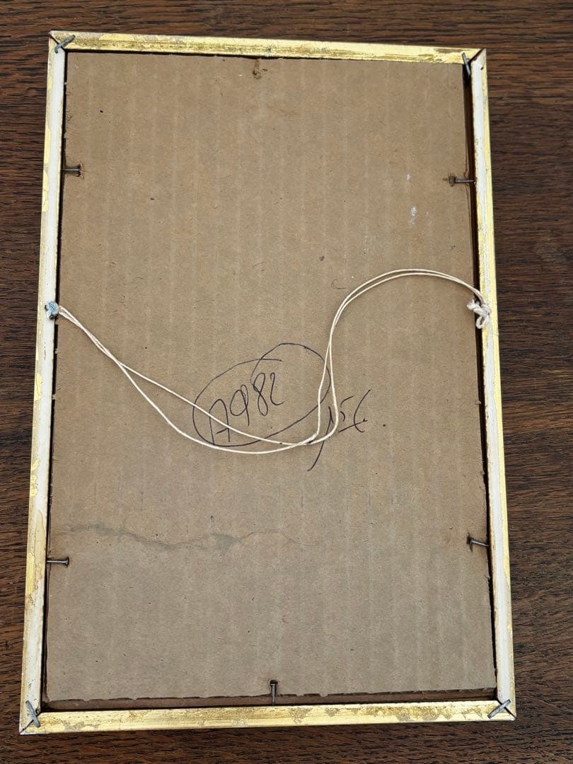フランス　蚤の市　額　ファッション画　ブロカント　壁掛け