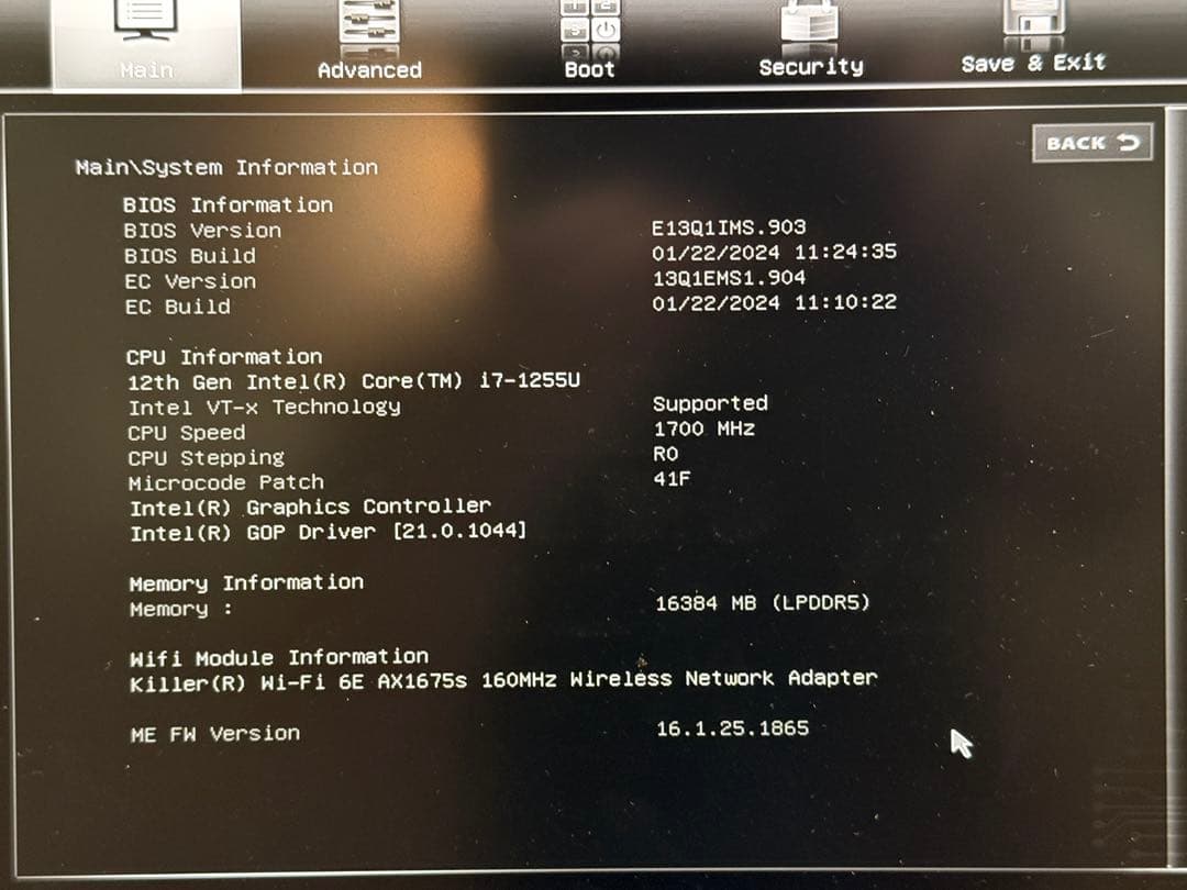 Windowsノート本体 MSI Prestige 13 Evo A12M Core i7-1255U