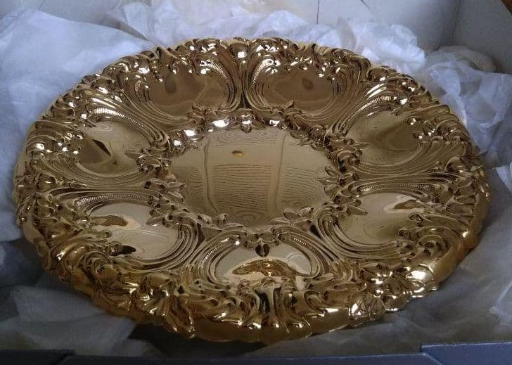 工芸品 Kent Silversmiths 24-Karat Gold Plate