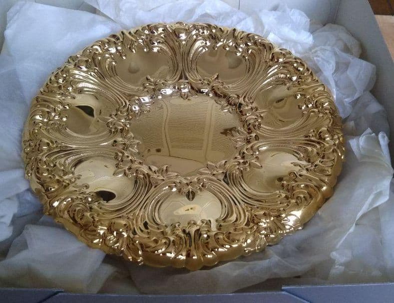 工芸品 Kent Silversmiths 24-Karat Gold Plate