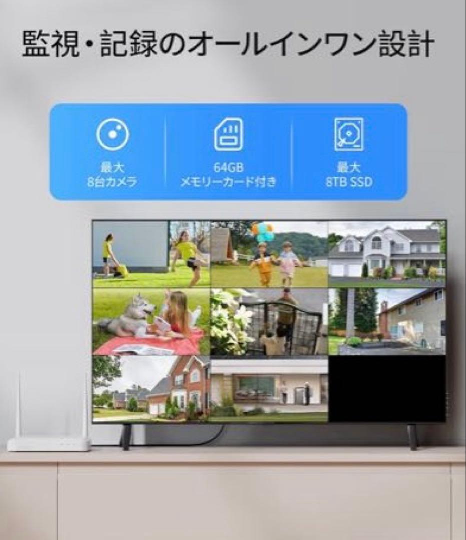 ZOSI 3MP ワイヤレス防犯カメラシステム 双方向通話 WiFi6 警報音