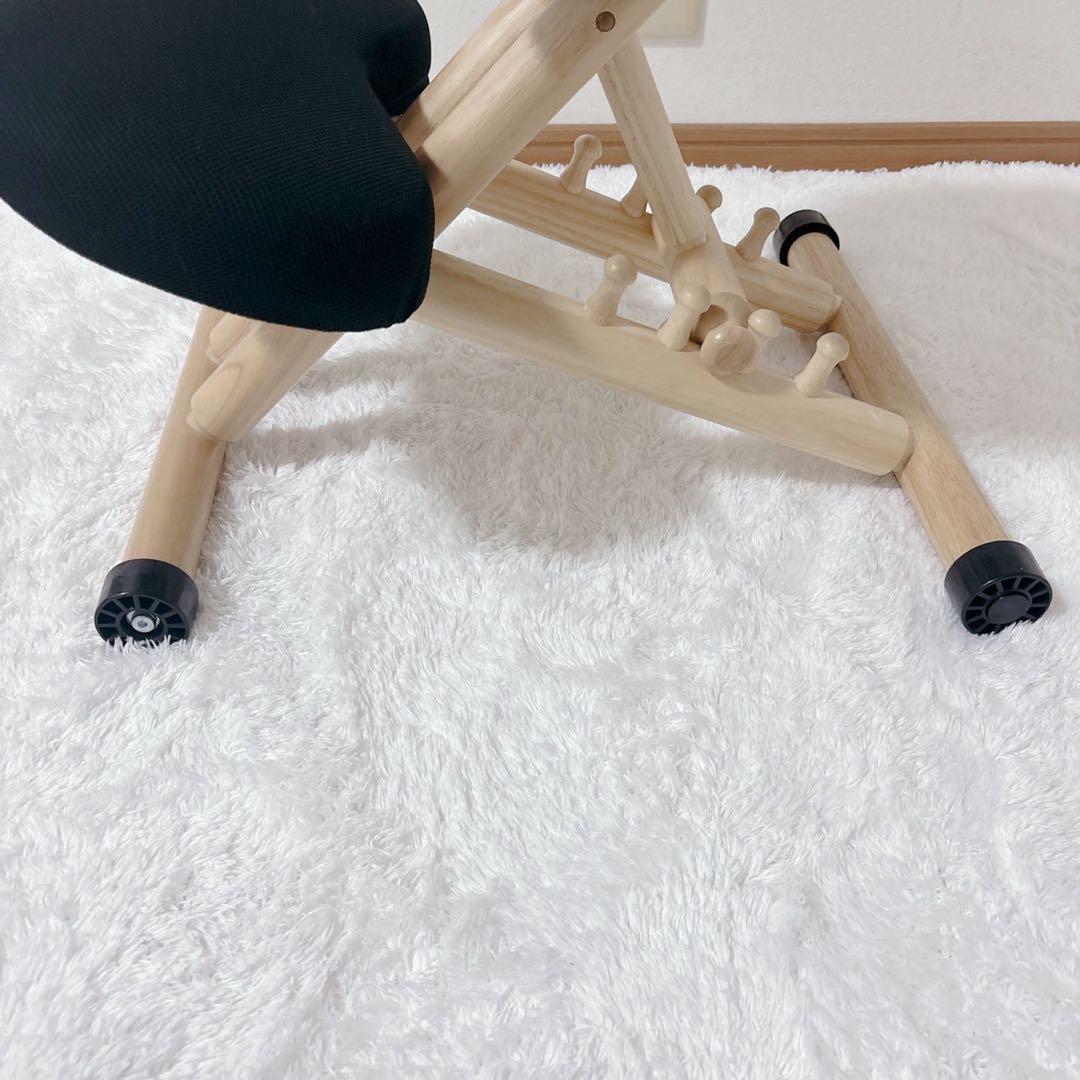 ✨美品✨ ベルメゾン きれいな姿勢がキープできる 4段階高さ調整式昇降チェア