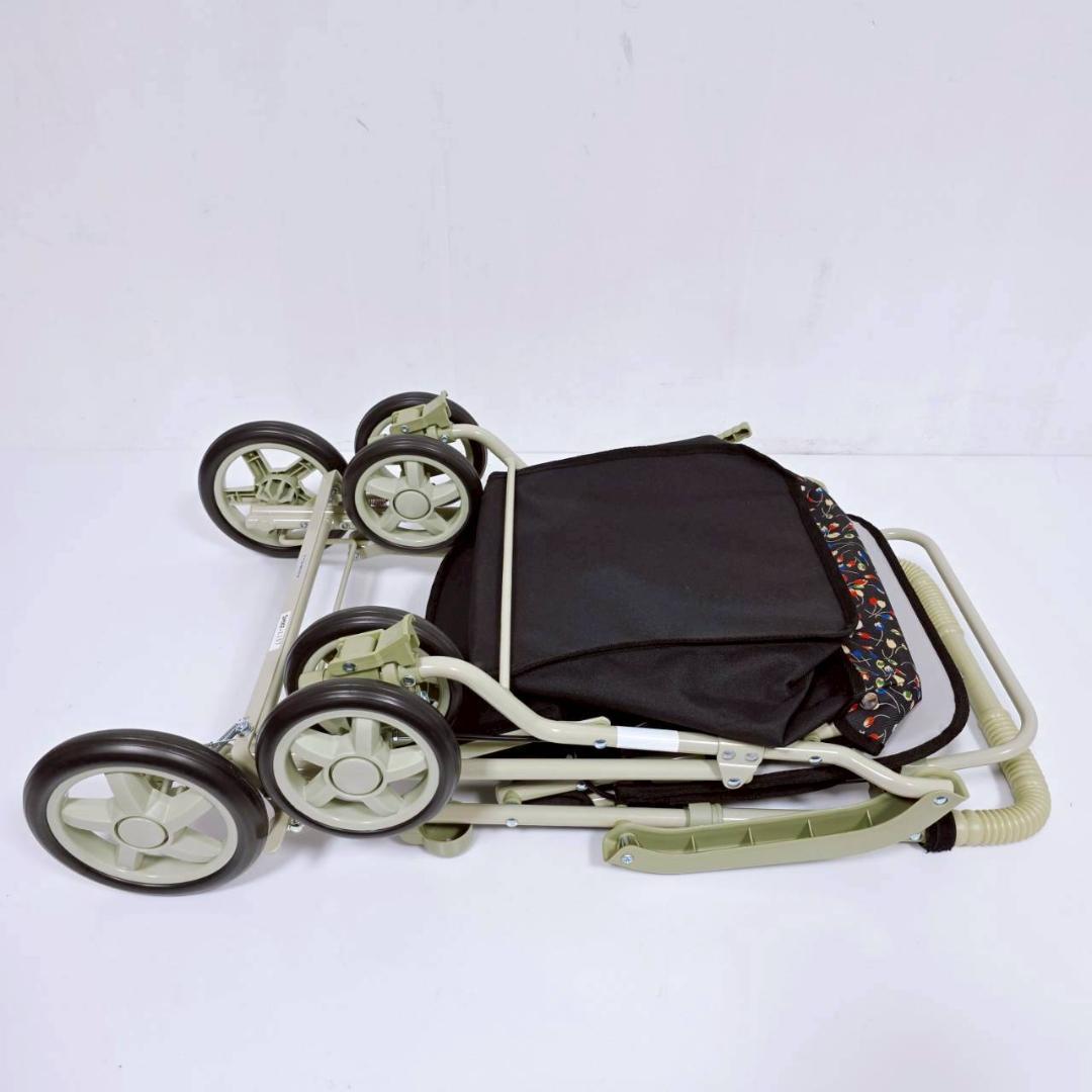 【美品】島製作所 シルバーカー マーチS 心花 BK