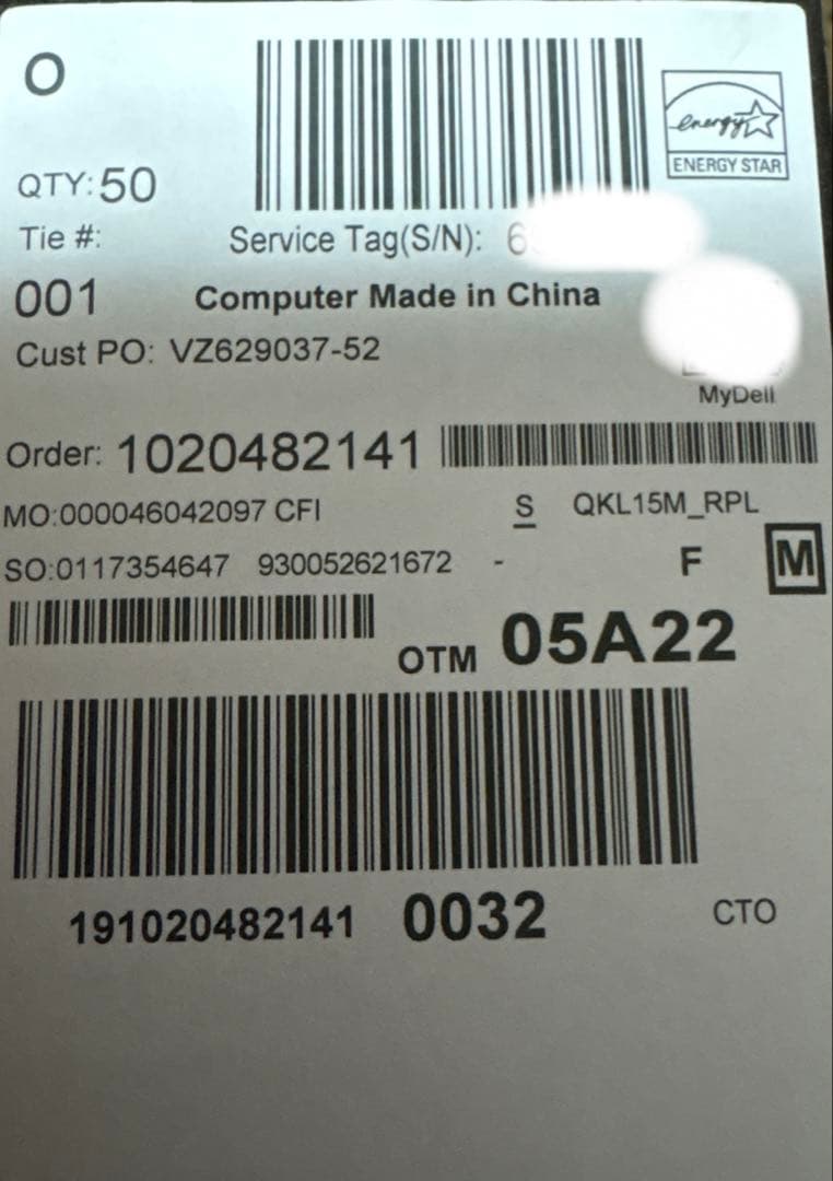 w*k様 Dell Latitude 3550（i5/16/256/11p/FH