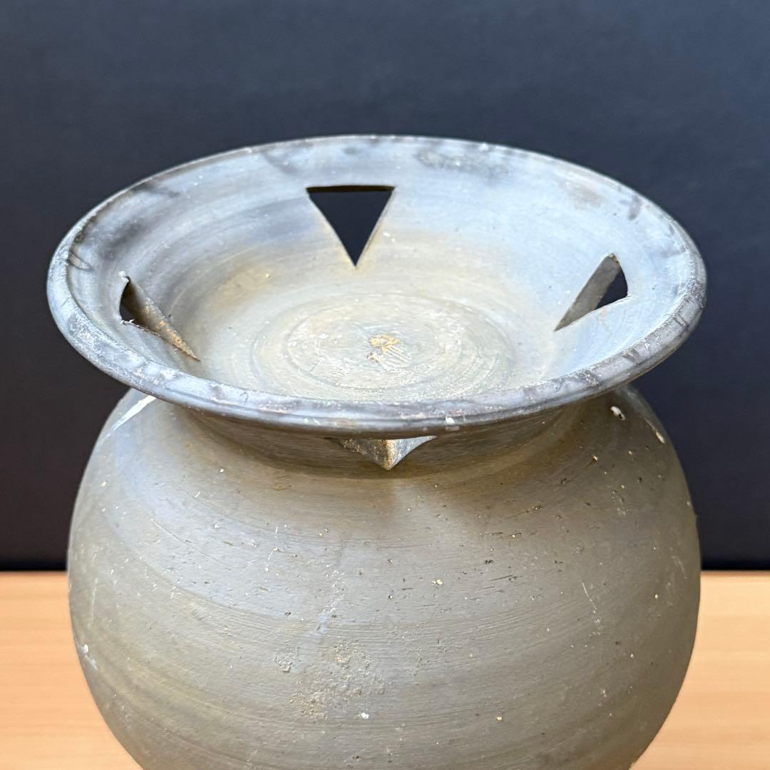 新羅窯 柳孝雄 新羅土器 壺 花瓶 花器 韓国 陶芸