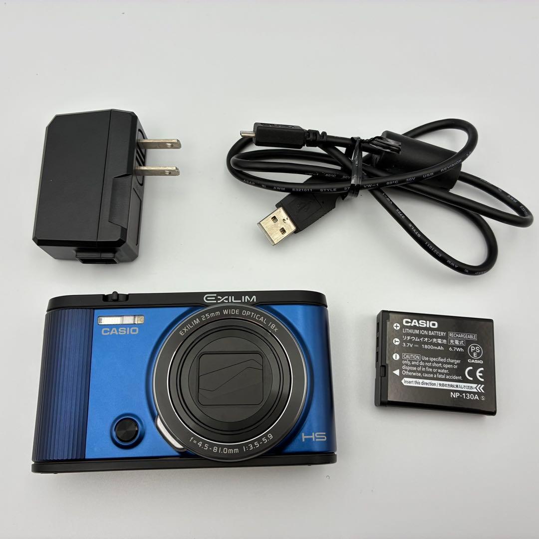 美品★ CASIO EXILIM EX-ZR1600 ブルー デジタルカメラ