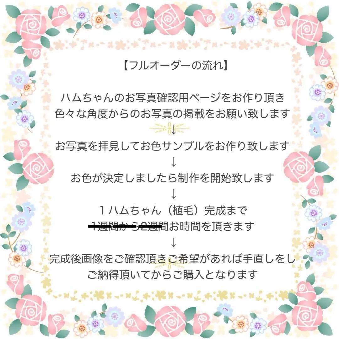 【現在受付休止中】羊毛フェルト　ハムスター　オーダー受付専用ページ