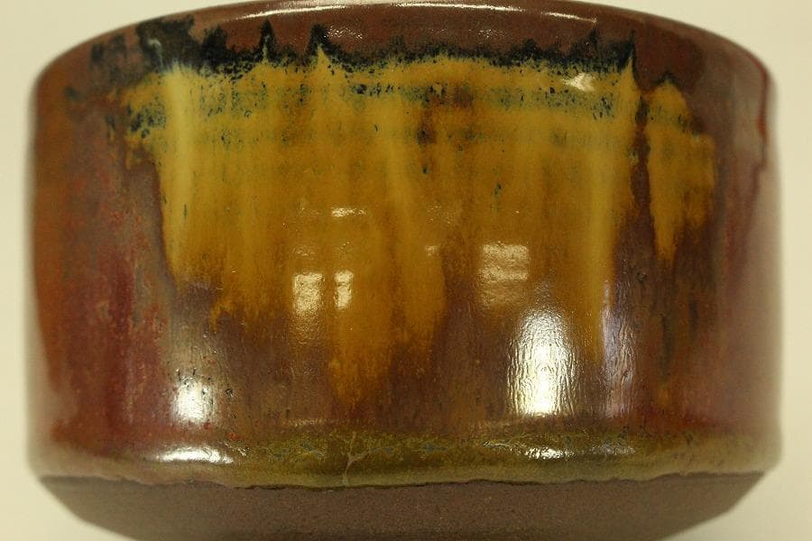 茶道具 高取焼 鬼丸雪山作 茶碗 共箱 未使用(メ1816)