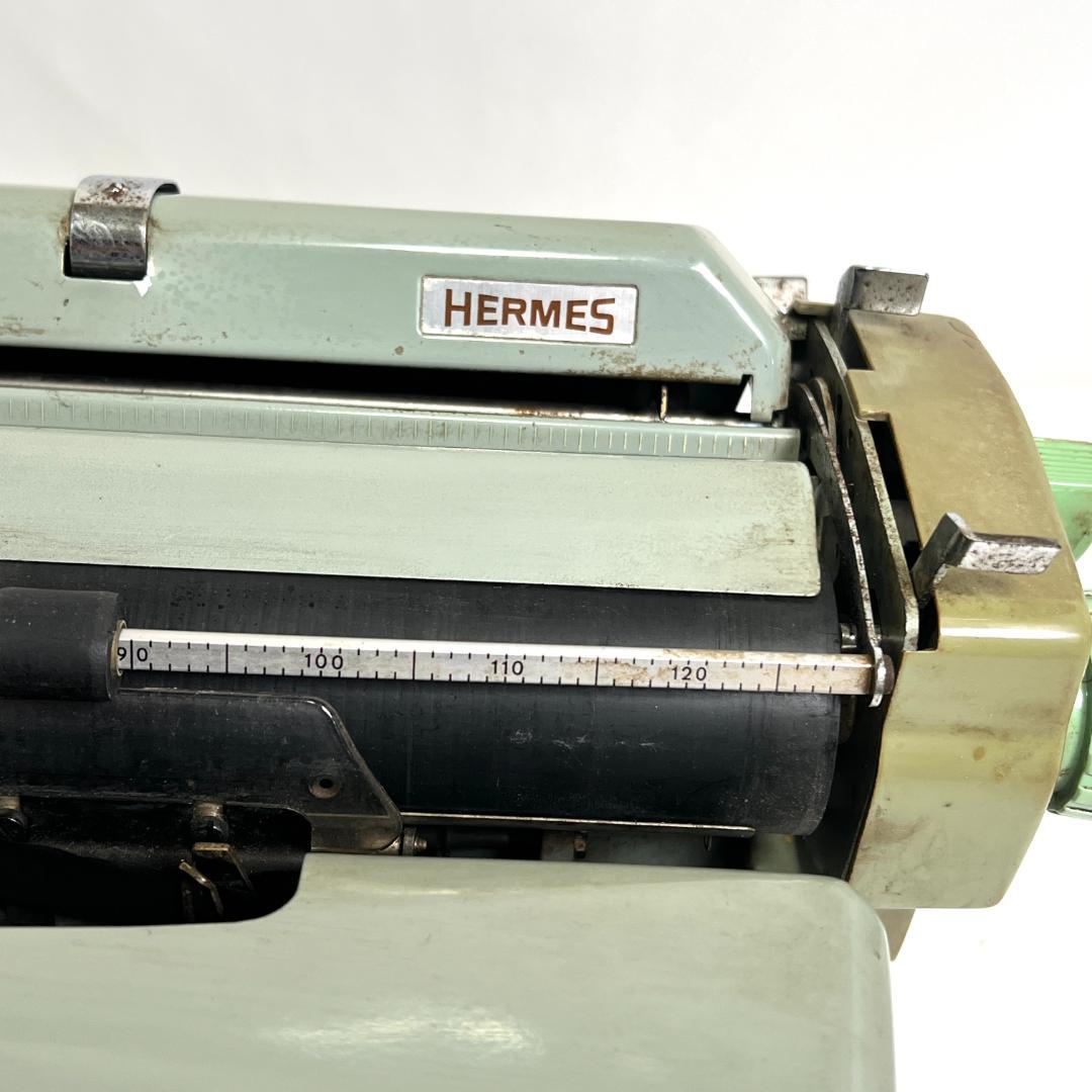 タイプライター　Hermes 9 、動作確認済み、スイス製、1960年代、レトロ