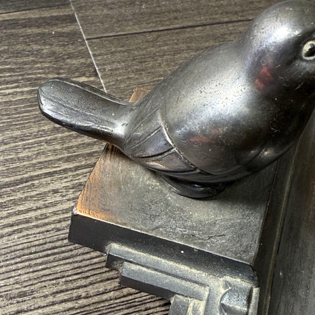 フランス アンティーク ヴィンテージ 鳥 ブロンカント インクウェル 壺