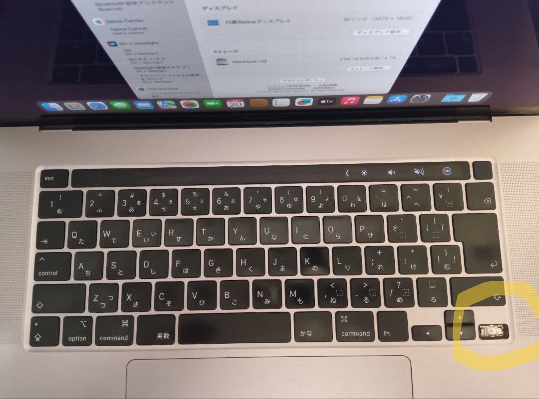 MacBook本体 MacBookPro 16.1/64GB/4TB/core i9 2.4GHz