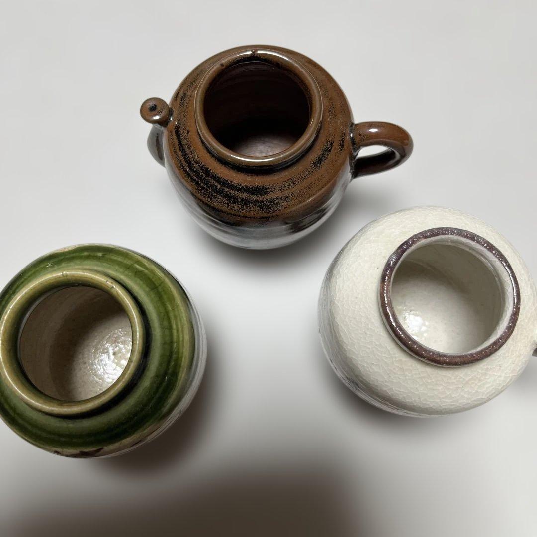 四滴茶入 色変 連瓶造　加藤連瓶作　徧流　日展入選作家　古瀬戸　瀬戸焼　茶道具