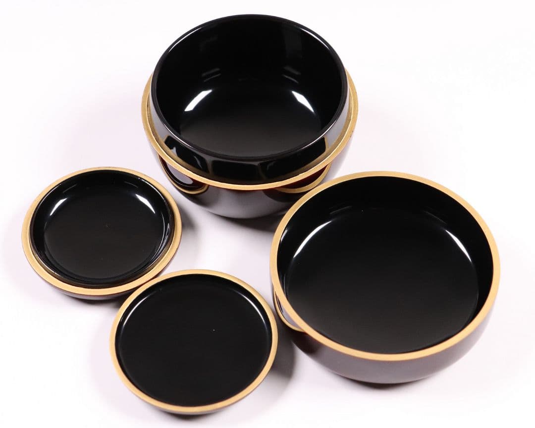 MA268 茶道具 輪島塗 高台寺蒔絵 溜塗 茶箱 共箱 棗 香合 桐 菊