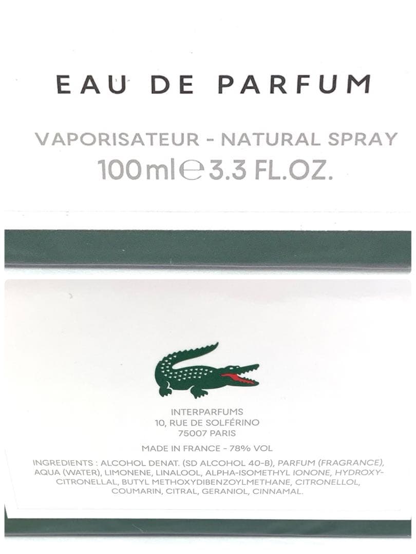 4723 新品未開封 LACOSTE ORIGINAL 100ml おまけ付き