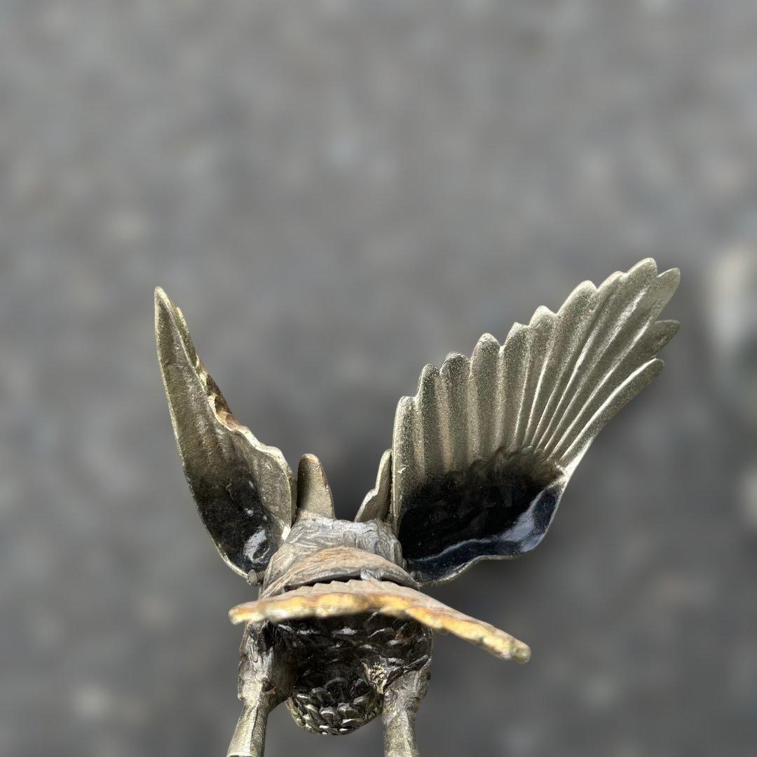 大型置物　鷹　鷲　金属工芸品　重量10kgオーバー