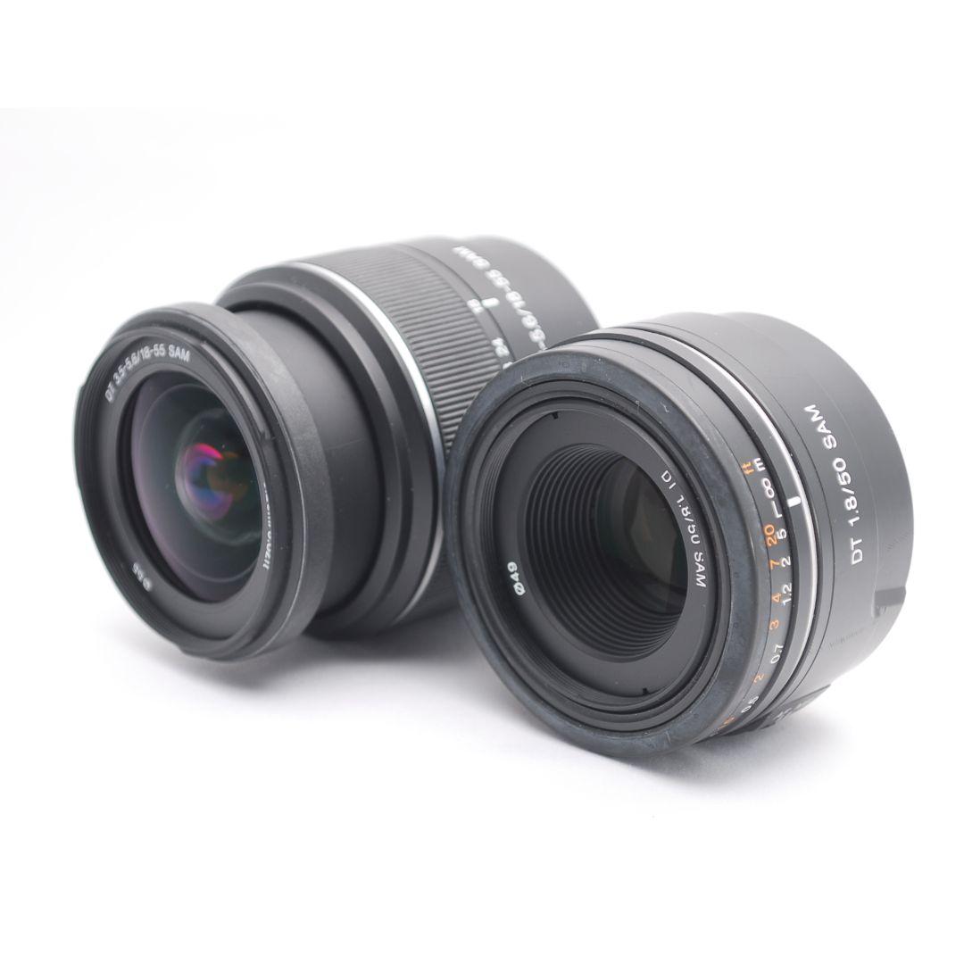 即購入1000円OFF 良品 Sony α77 単焦点 50mm ダブルレンズ