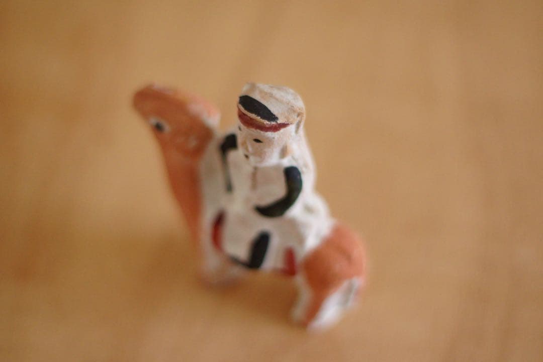 赤坂　土人形　馬乗り軍人　赤坂人形