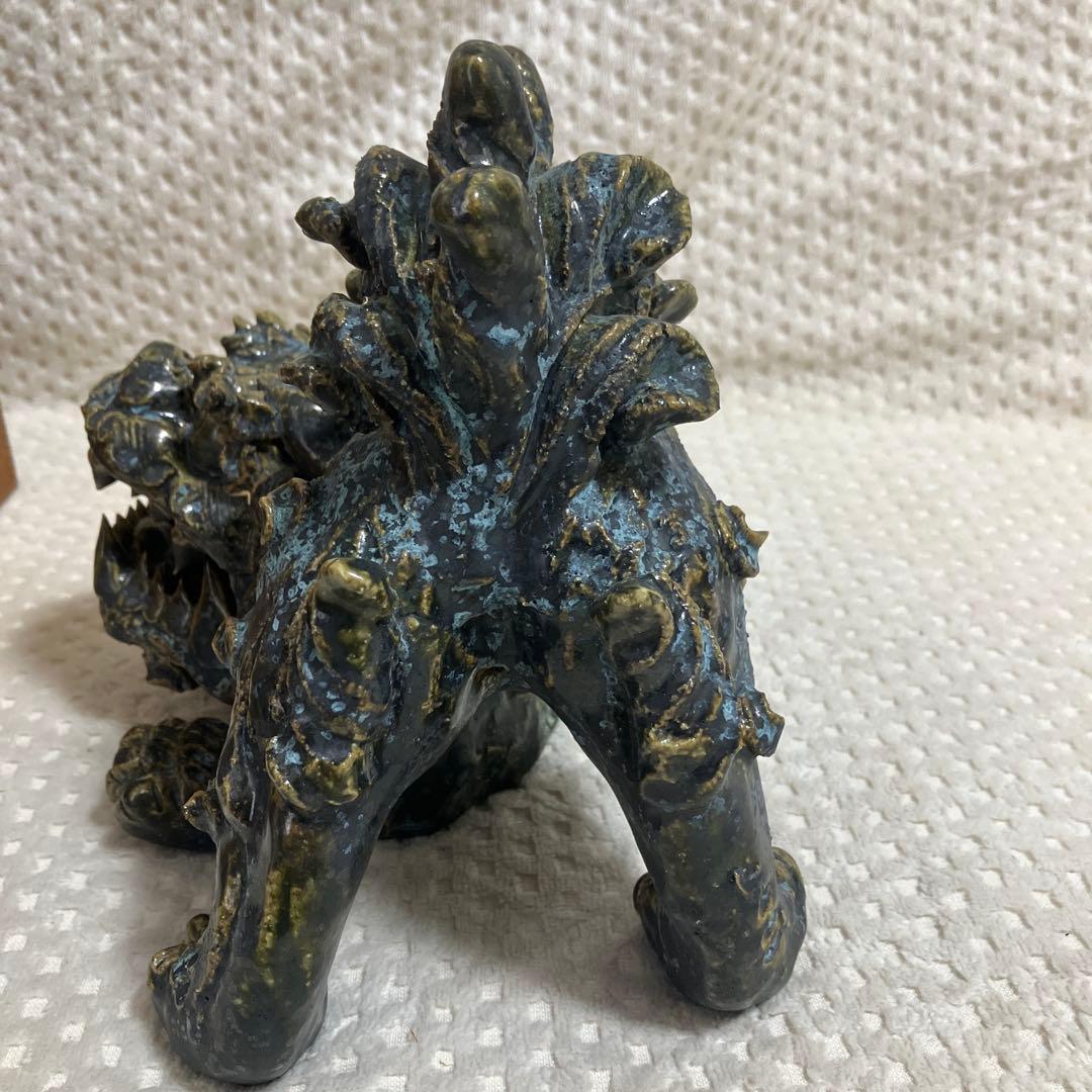 【中島春草 作】瀬戸焼 唐獅子 置物 東窯 共箱 栞付 伝統工芸 縁起物 陶器