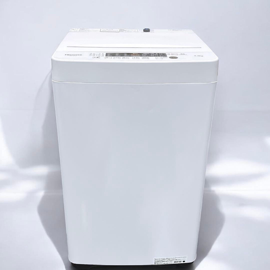 ★送料込み★2024年製ハイセンス 5.5kg洗濯機 説明書付き簡易乾燥カビ取り