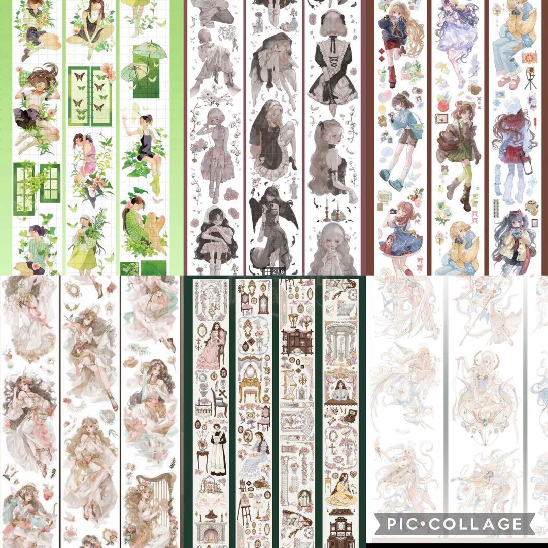 海外マステ　人物マステ　おすそ分け　まとめ売り　50ループ