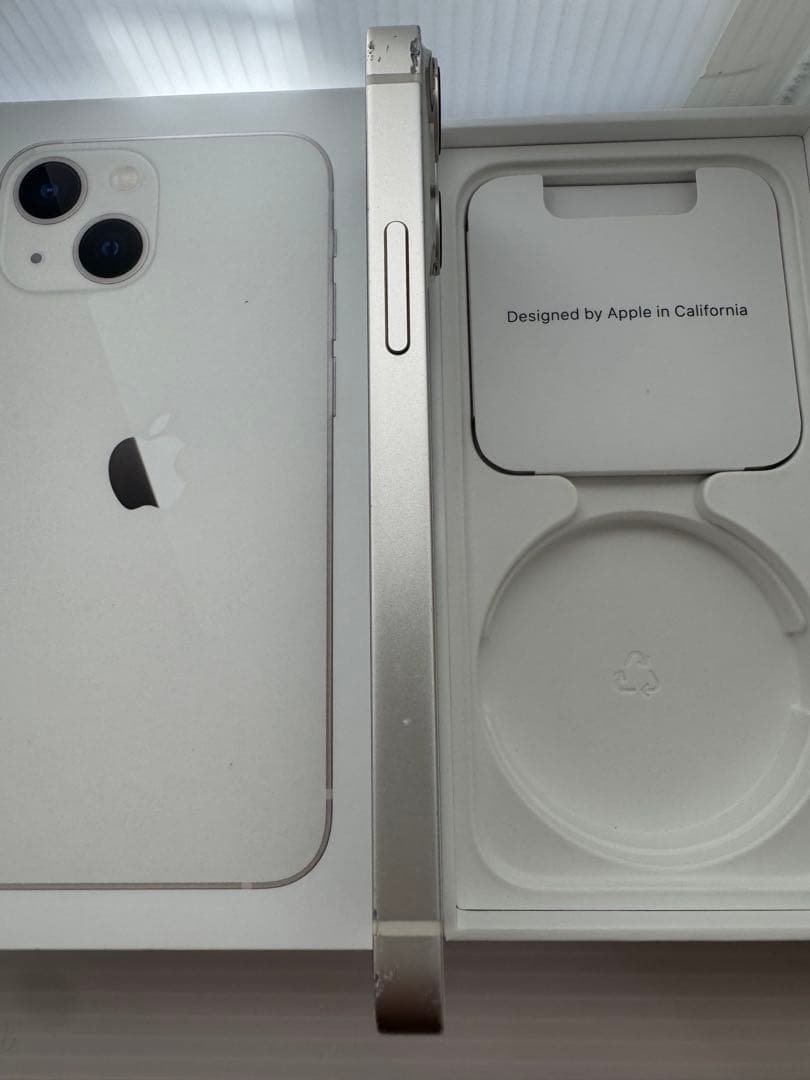 iPhone 13 mini 128GB スターライト BT100%、純正液晶