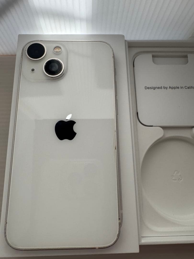 iPhone 13 mini 128GB スターライト BT100%、純正液晶