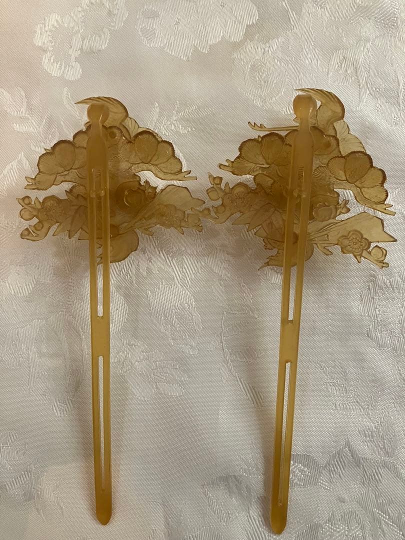 時代物　アンティーク　花嫁　かんざし　べっこう調