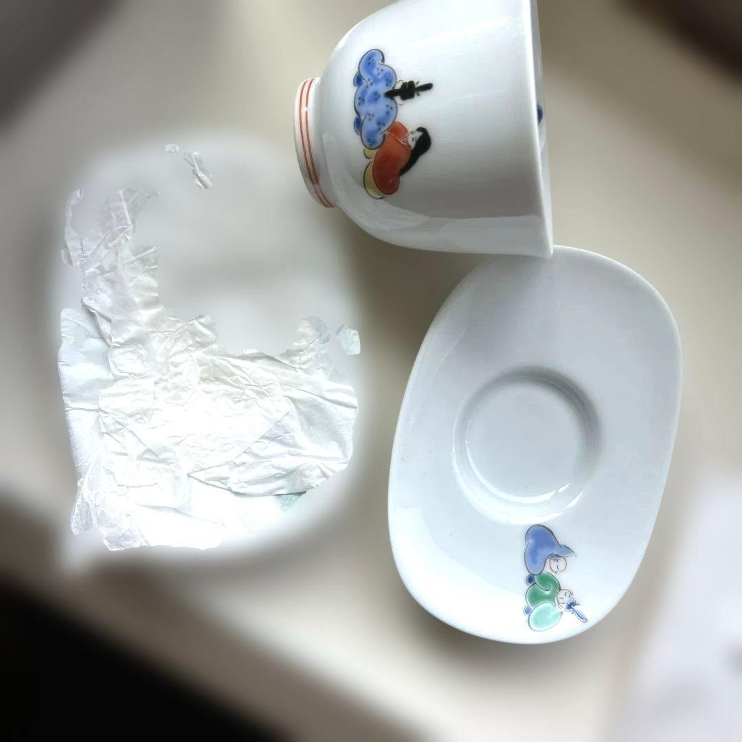 宮内庁御用達　深川製磁　トンボ柄　煎茶椀揃　湯呑み5客セット① 箱あり