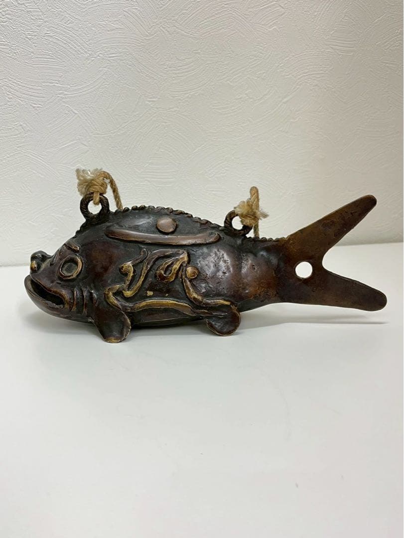 魚鼓 銅製 仏具 魚型 打楽器 吊り下げ式 寺院用 仏教法具