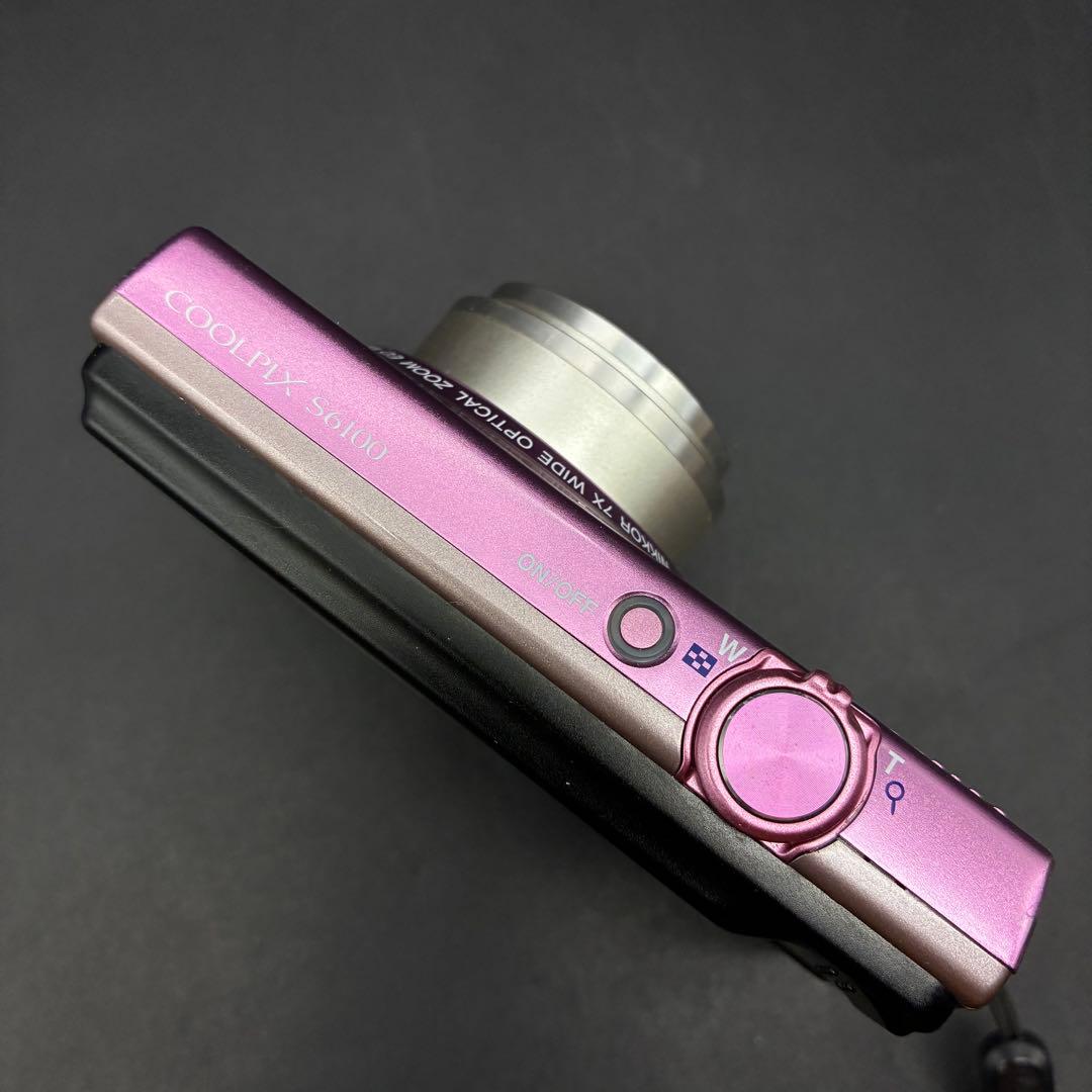 【動作OK】Nikon COOLPIX S6100 グロスピンク　デジカメ