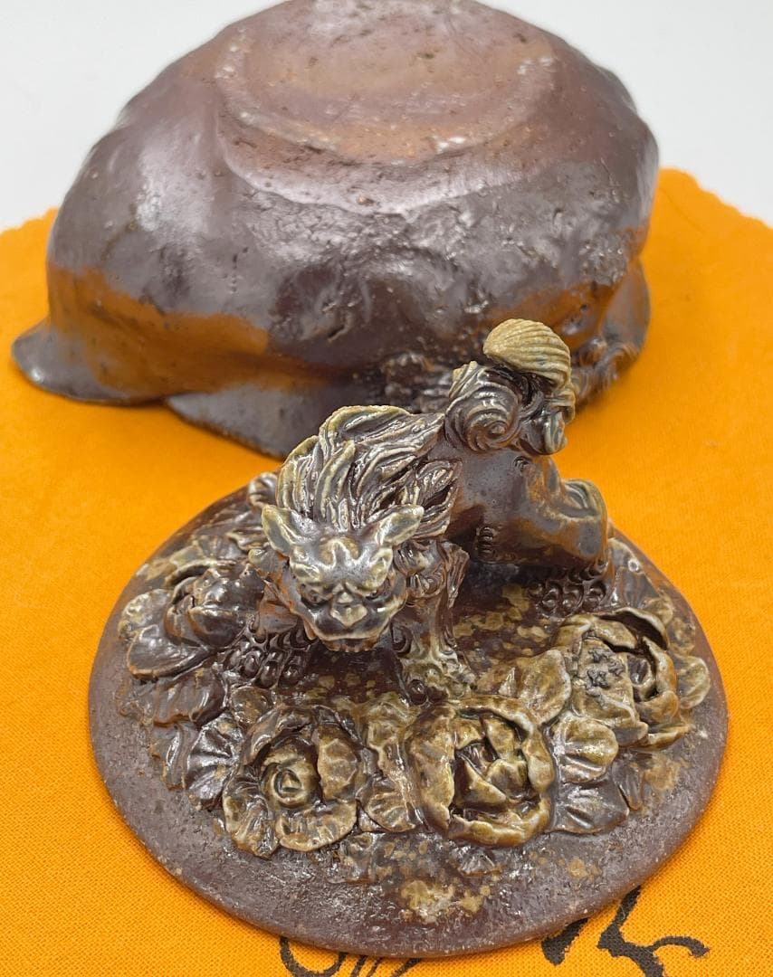 備前焼　難波誠治作　獅子　宝瓶　NS5