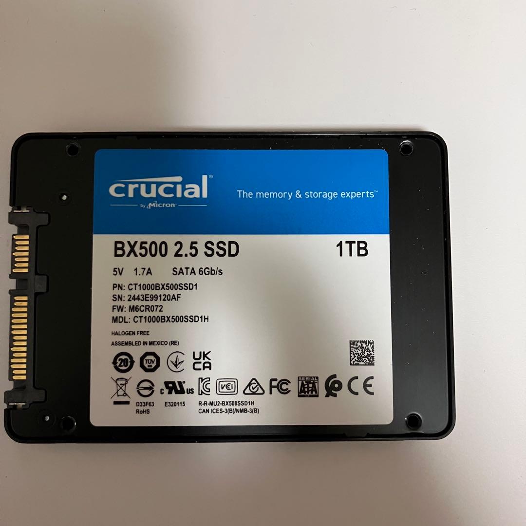 ⑪ crucial CT1000BX500SSD1 SSD 1TB 2.5インチ