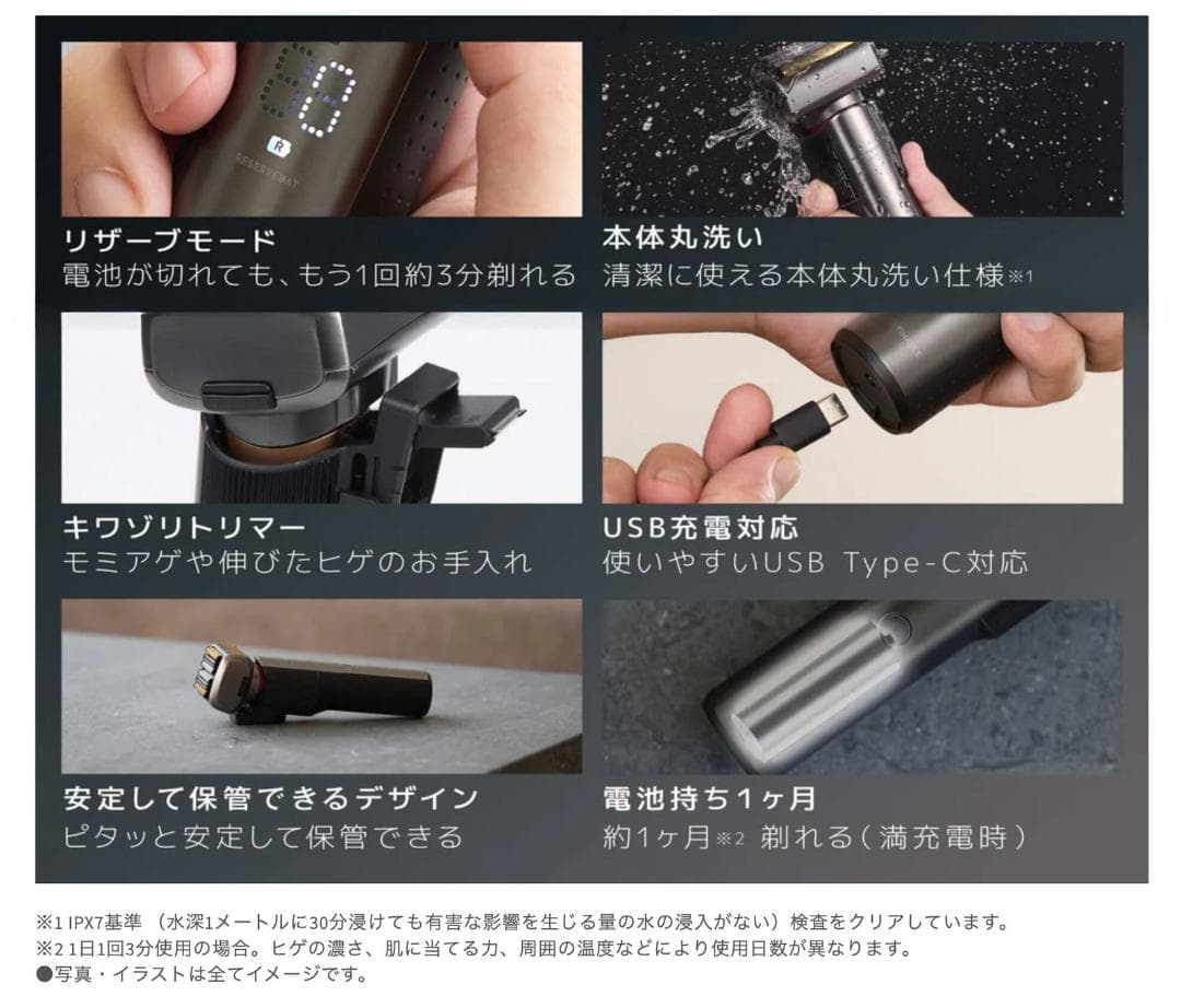 新品 IZUMI シェーバー 6枚刃 IZF-E863R everedge