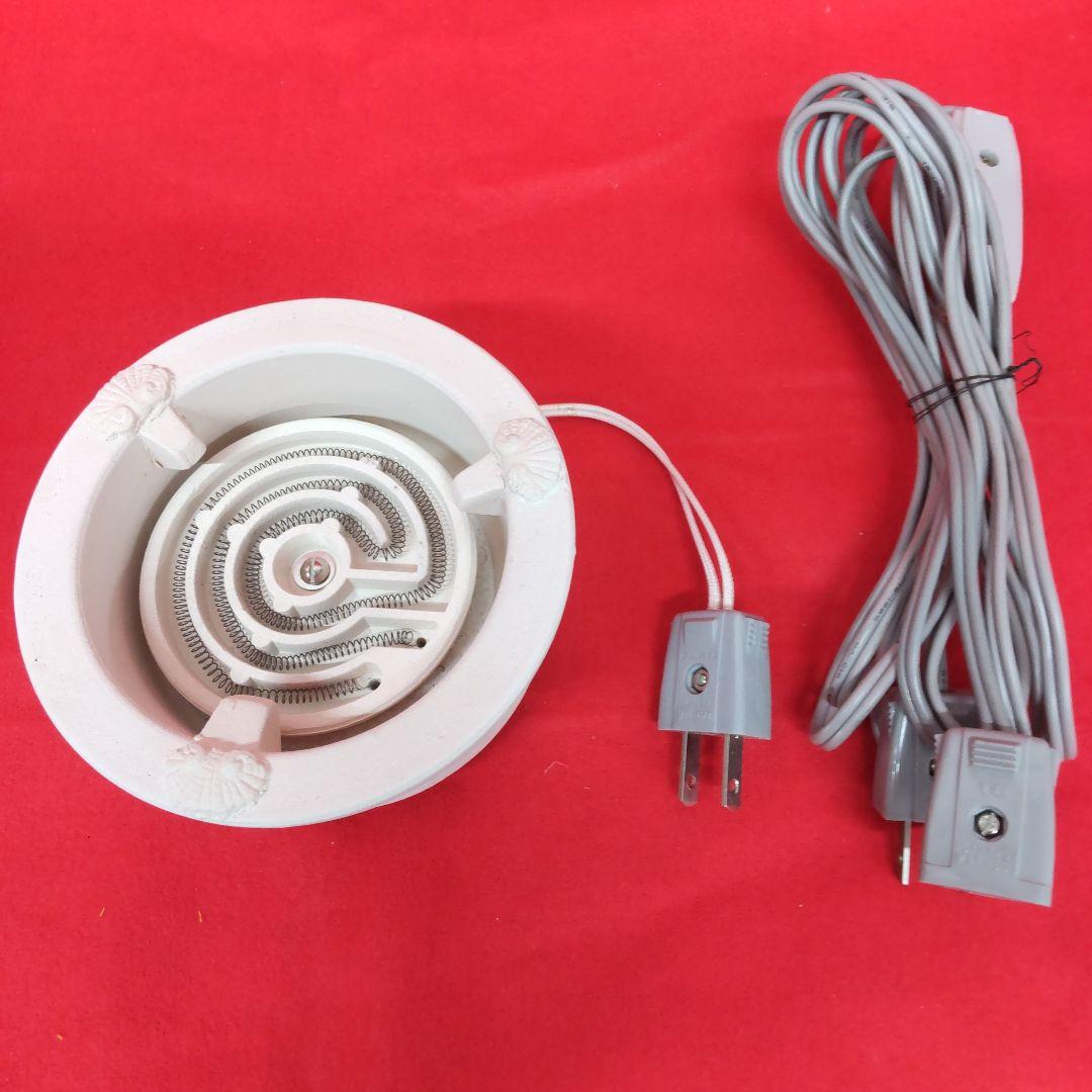 茶道具☆電熱&電気涼炉　牡丹型押紋　未使用長期保管品　動作確認済